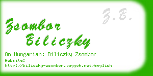 zsombor biliczky business card